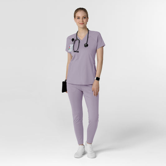 RENEW Knit 6259 Women's Flex-n-Reach V-Neck Raglan Scrub Top Wisteria