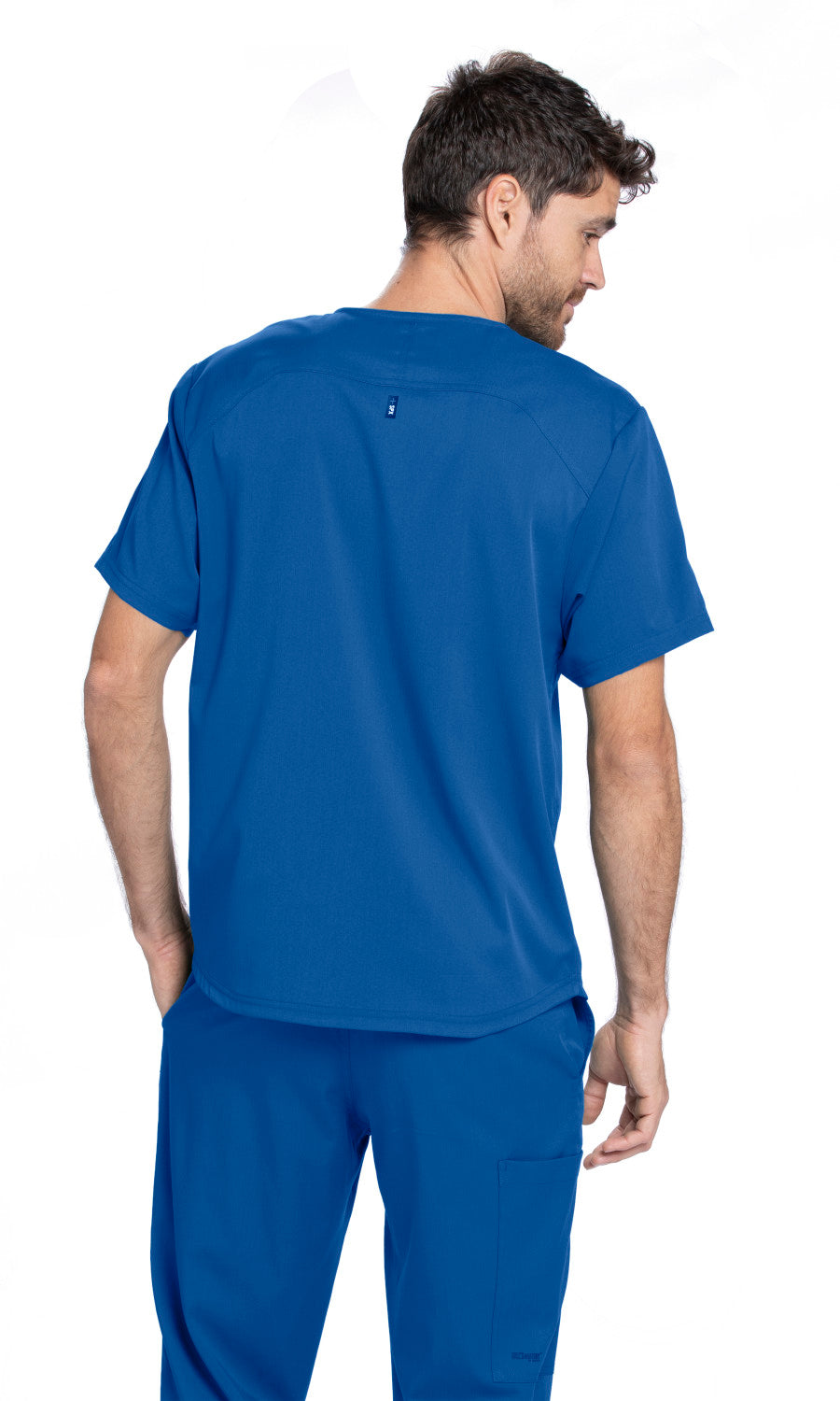 Grey's Anatomy Spandex Stretch GRST009 Wesley Scrub Top New Royal