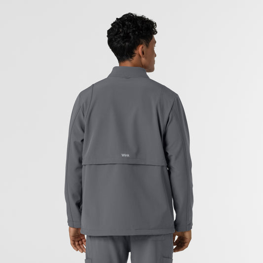 Layers 8609 Men's Soft Shell Scrub Jacket Pewter