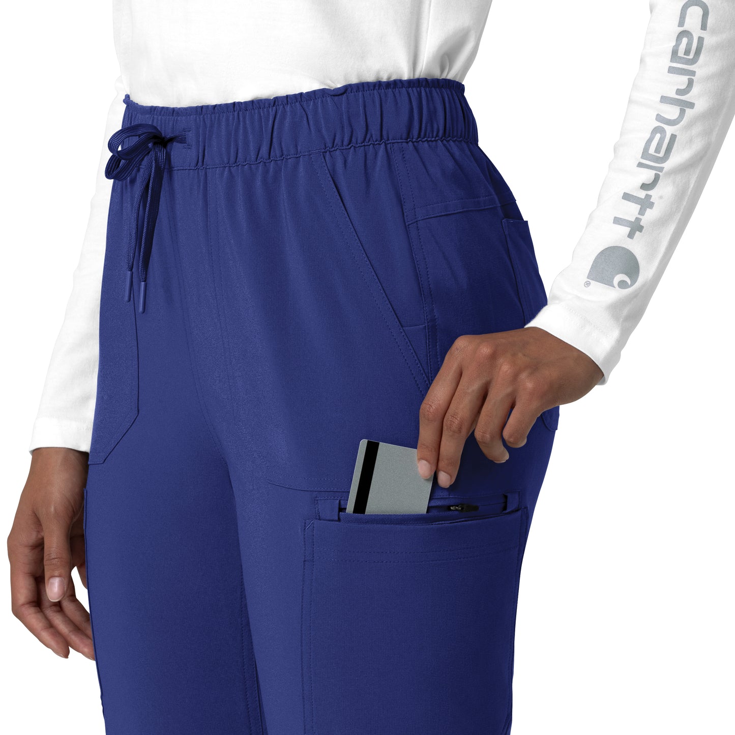 Force Cross-Flex C53210 Women's Straight Leg Cargo Scrub Pants Galaxy Blue