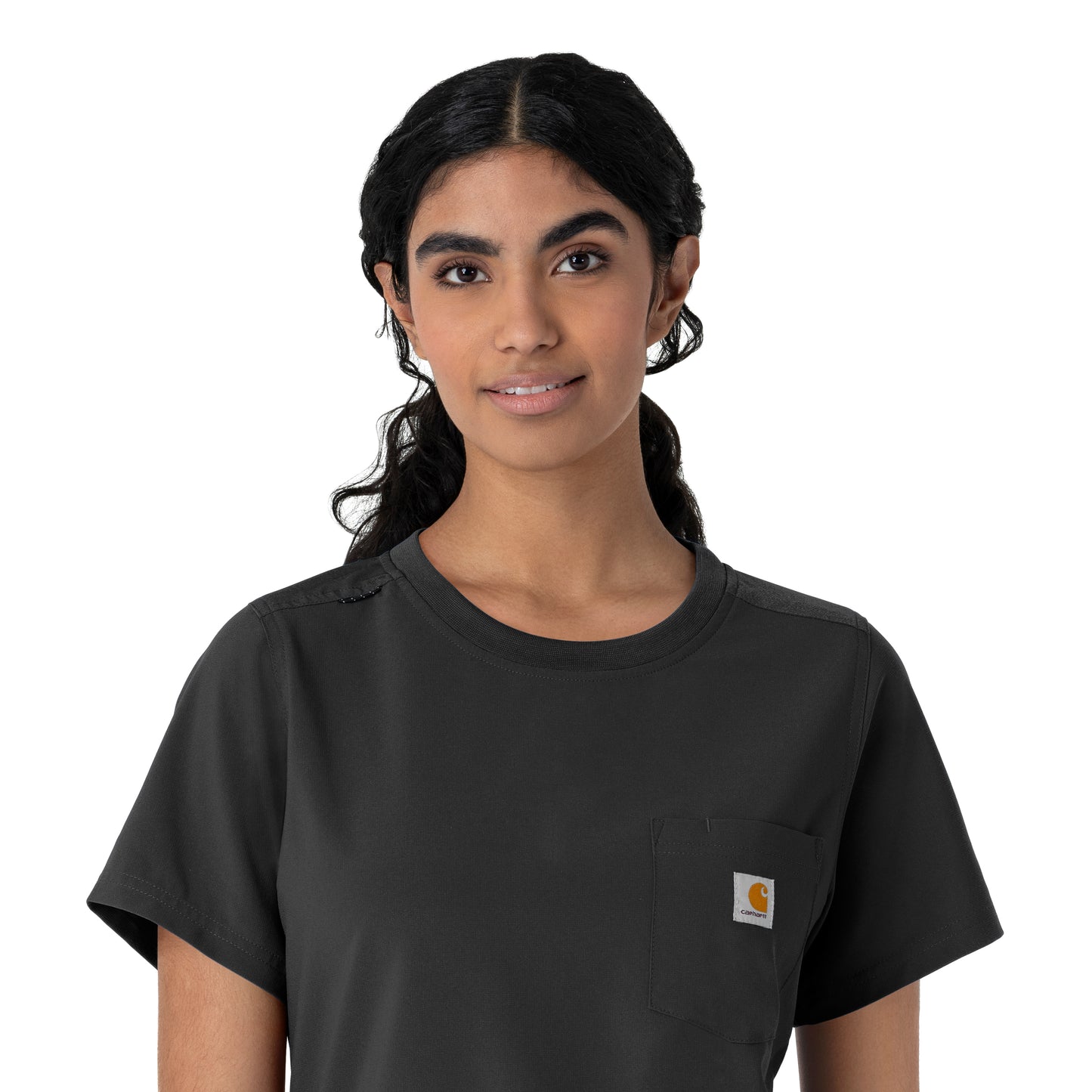 Force Cross-Flex C13510 Women's Crew Neck Scrub Top Black