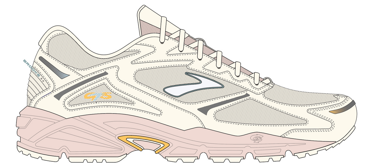 Brooks Adrenaline GTS 4 ArcticWolf/Almond/DreamBlue