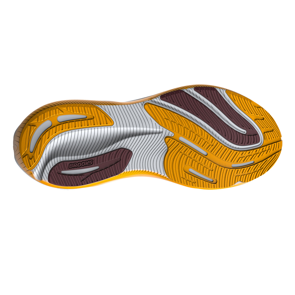 Brooks Men's Ghost 19 White/PaleYellow/Zinnia