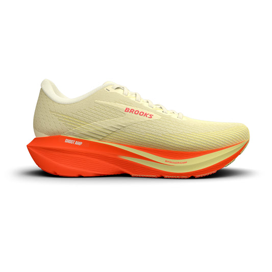 Brooks Women's Ghost Amp Yellow/Tofu/Flame