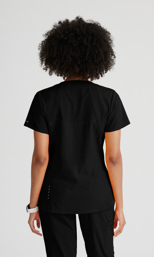 Barco One 5105 Racer Scrub Top Black