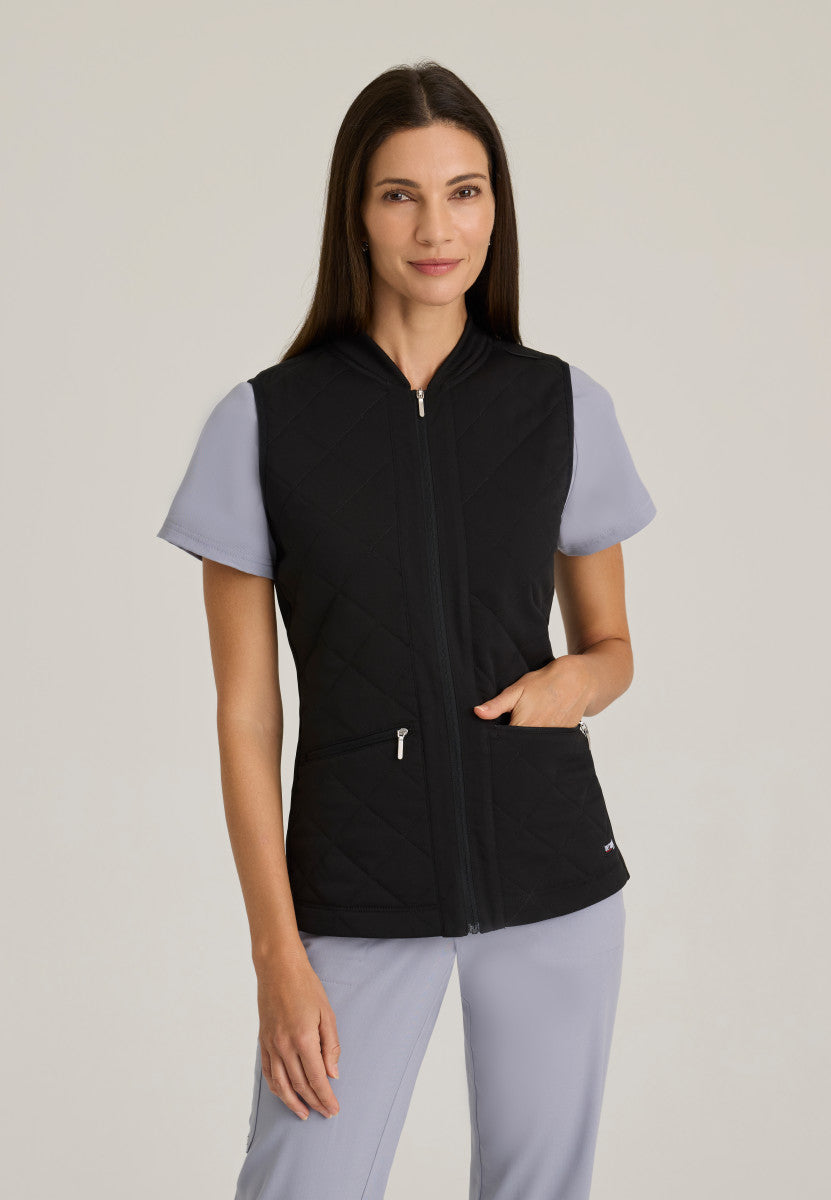 Grey's Anatomy Stretch GRSV845 Cristina Vest Black