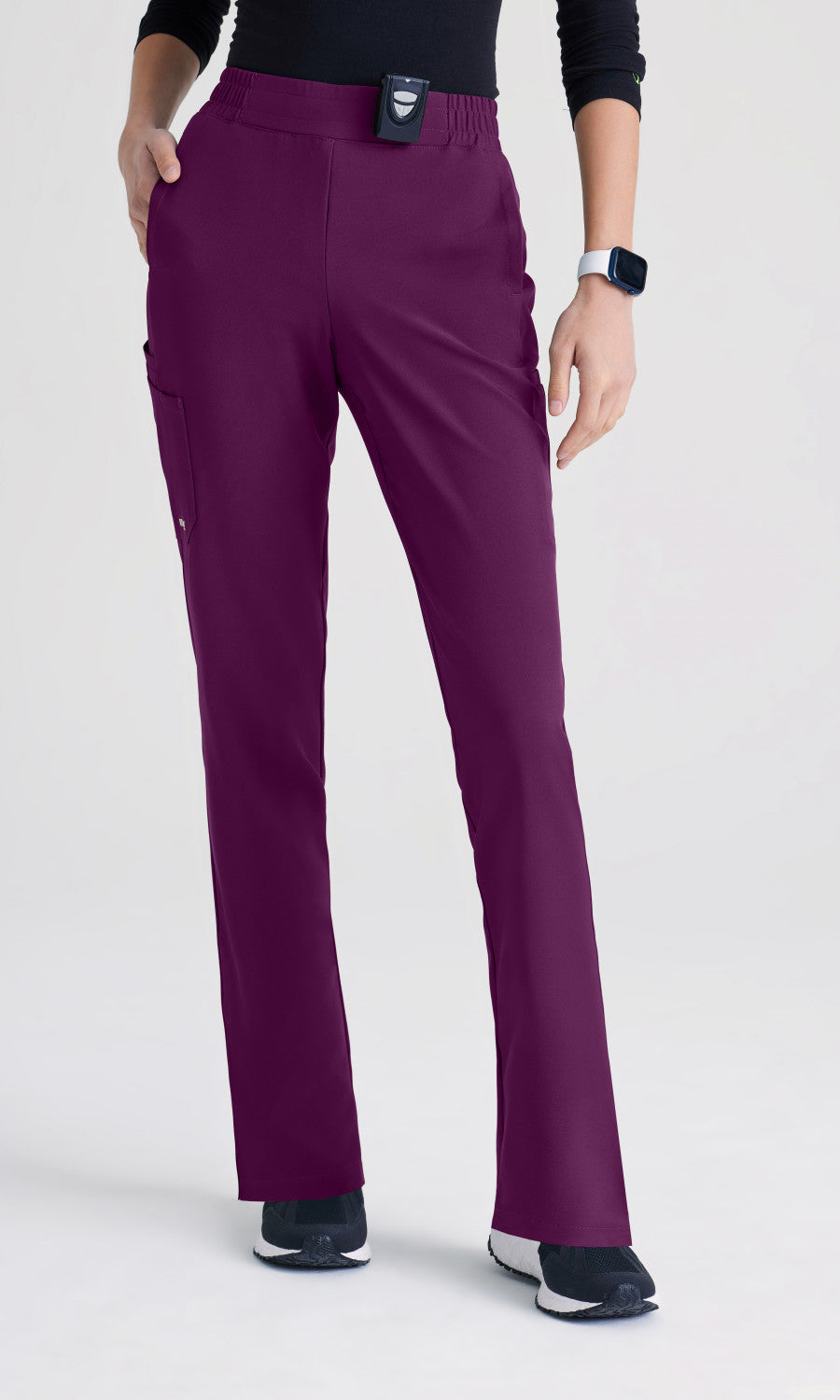 Grey's Anatomy Evolve GSSP627 Cosmo Scrub Pants Wine
