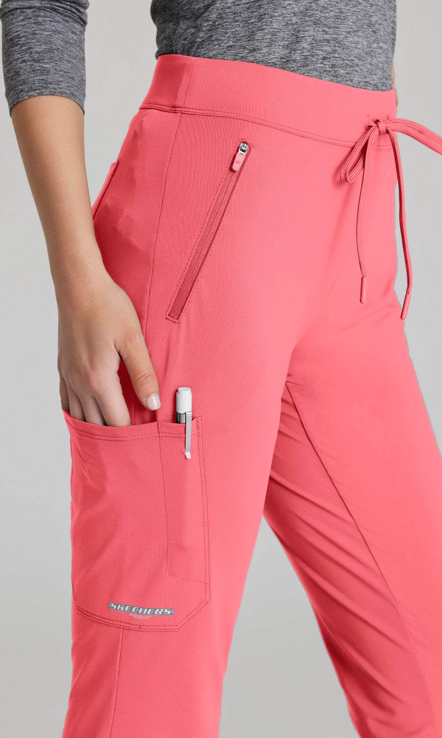 Skechers Slip-ins SKP656 Glide Knit Flare Pant Punch Pink - detail