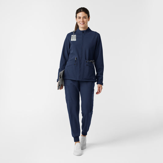 Layers 8509 Women's Soft Shell Scrub Jacket Navy