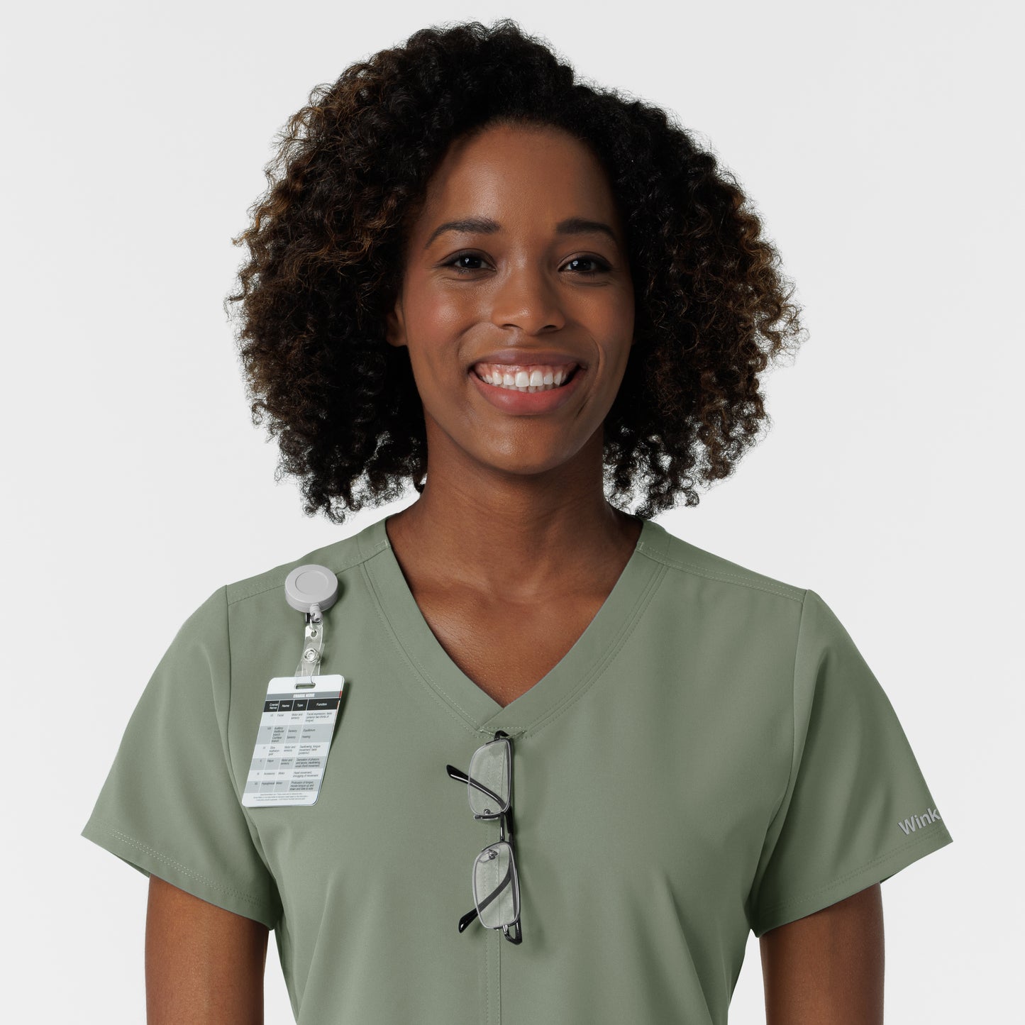 NURTUR 6180 Women's V-Neck Scrub Top Sage