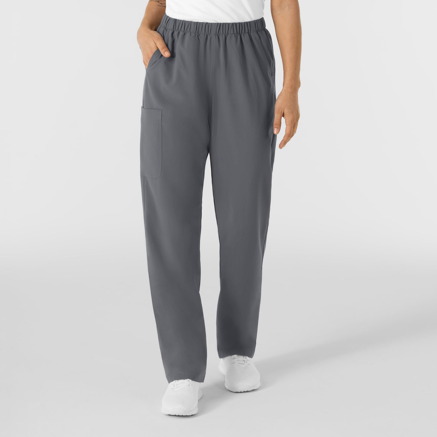 NURTUR 5680 Unisex Straight Leg Cargo Scrub Pants Pewter