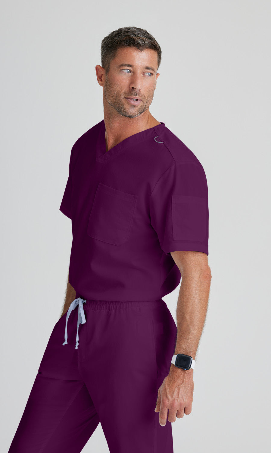 Grey's Anatomy GRT091 Evan Scrub Top Wine