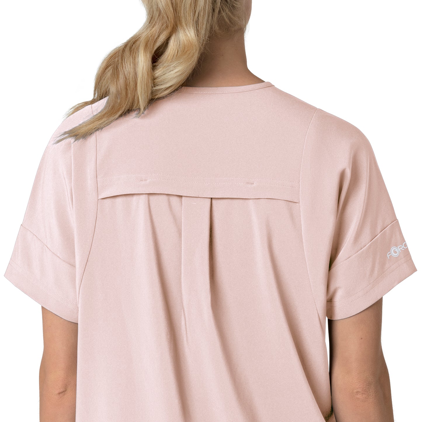 Force Cross-Flex C13110 Women's Oversized V-Neck Scrub Top Soft Rose