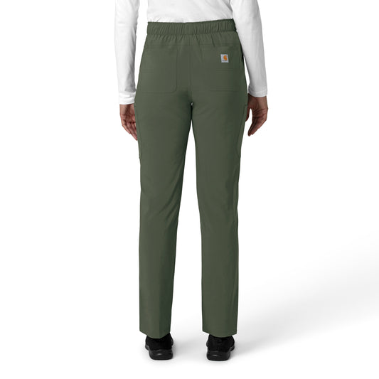 Force Cross-Flex C53210 Women's Straight Leg Cargo Scrub Pants Olive