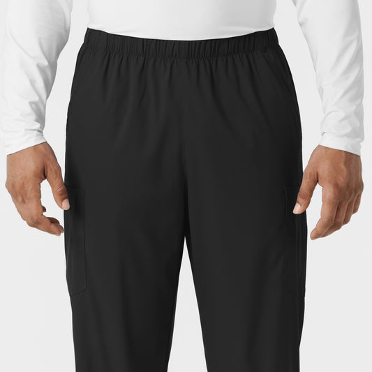 Boundless 5051 Unisex Straight Leg Scrub Pants Black Model Image Left Side | Wink