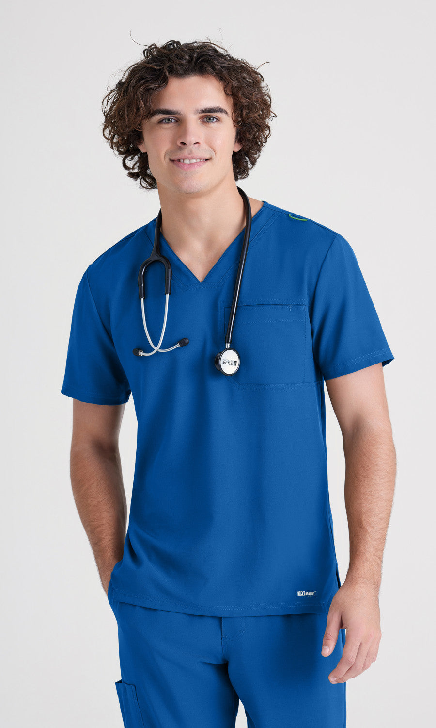 Grey's Anatomy Evolve GSST179 Journey Scrub Top New Royal