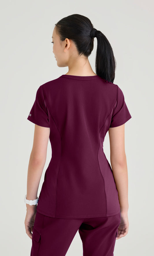 Skechers SKT312 Women's Reward Top in Wine by Barco Model Image Back