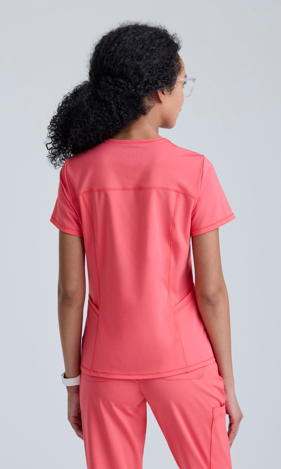 Grey's Anatomy Knits GRST336 Swift Top Papaya Blush - back