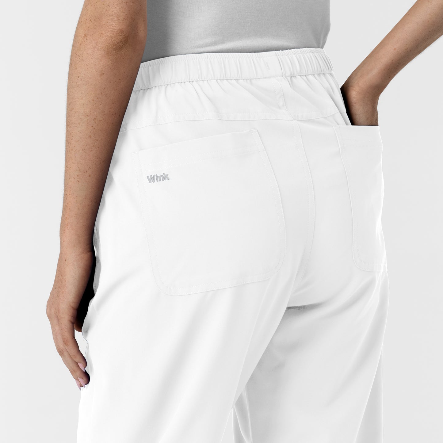 NURTUR 5280 Women's Slim Leg Scrub Pants White