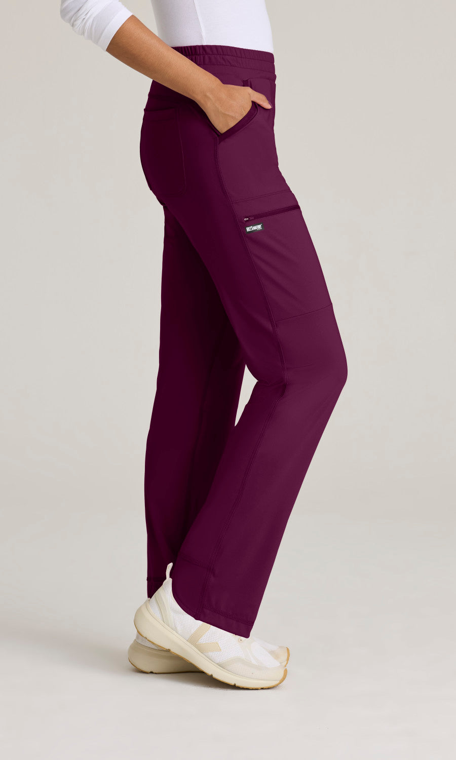 Grey's Anatomy Knits GRSP685 Momentum Knit Scrub Pants Wine