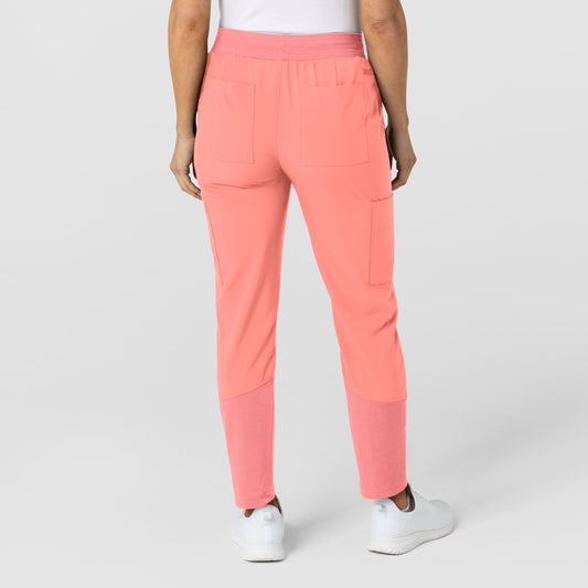 W123 5045 Women's Flex-n-Reach Track Scrub Pants Paradise Pink