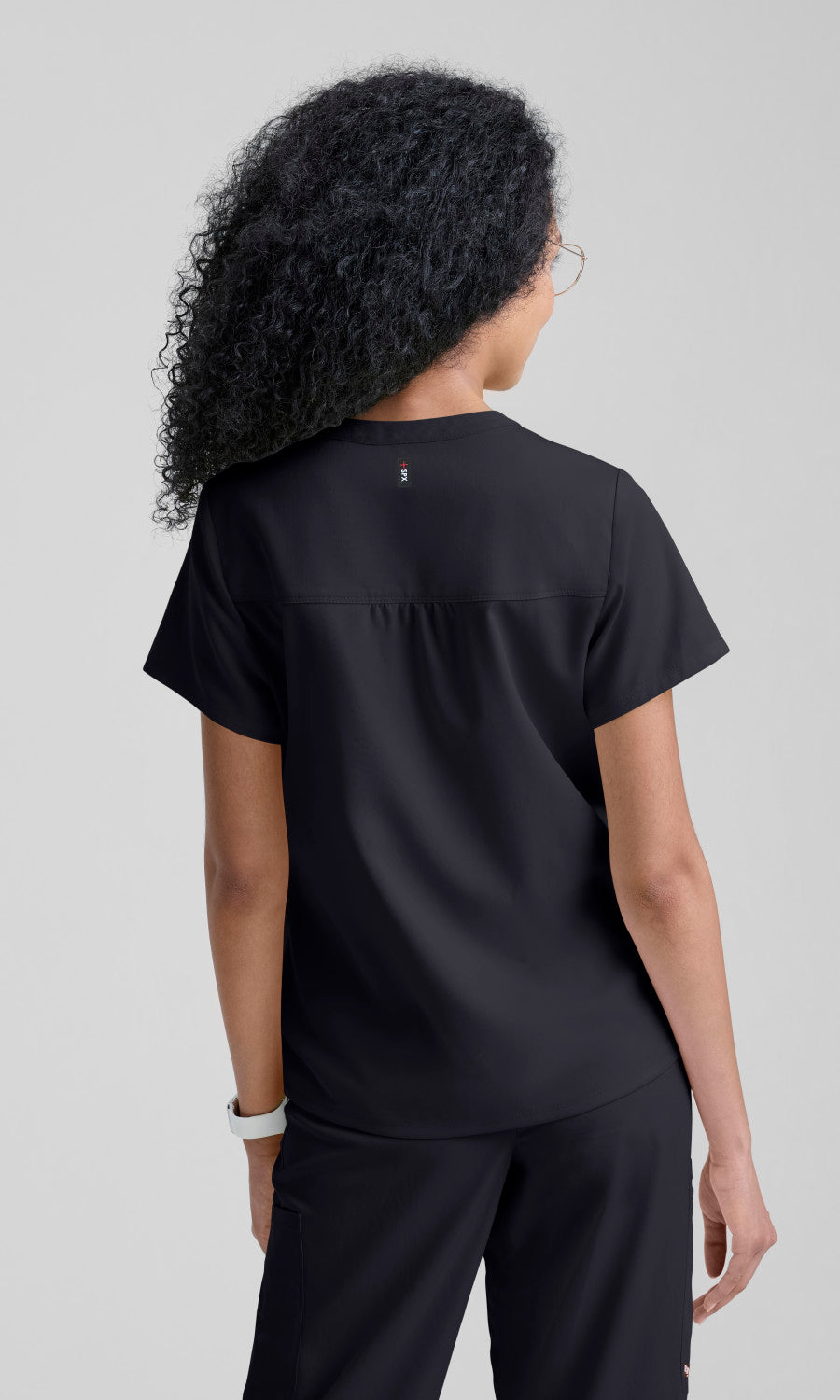 Grey's Anatomy Stretch GRST339 Irene Top Steel - back