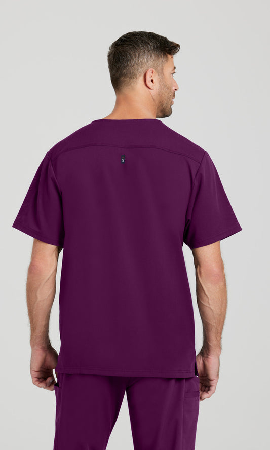 Grey's Anatomy Stretch GRST079 Murphy Scrub Top Wine
