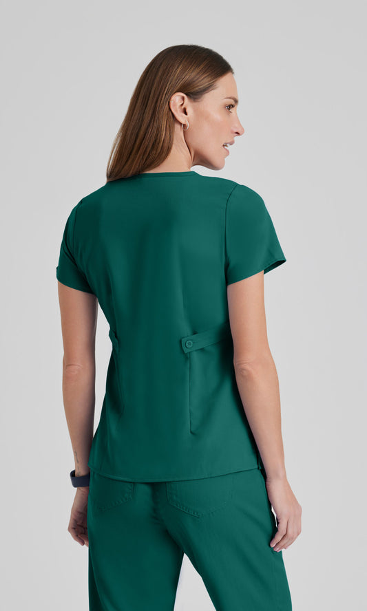 Grey's Anatomy 4153 Riley Scrub Top Hunter Green