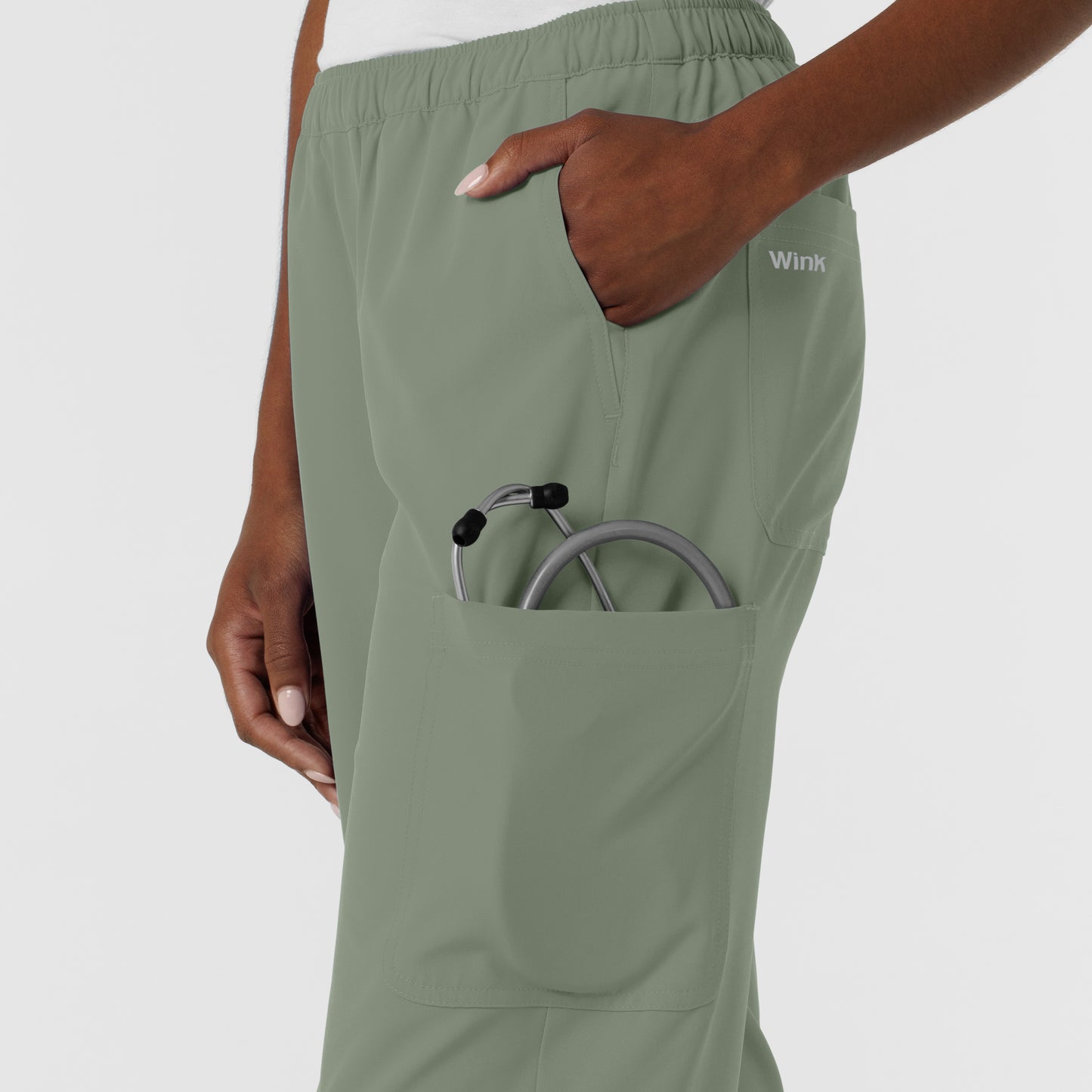 NURTUR 5180 Women's Straight Leg Cargo Scrub Pants Sage