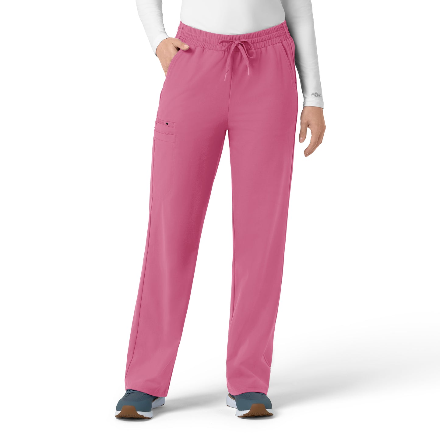 Force Cross-Flex C53190 Knit Women's Boot Cut Scrub Pants Electric Fuschia