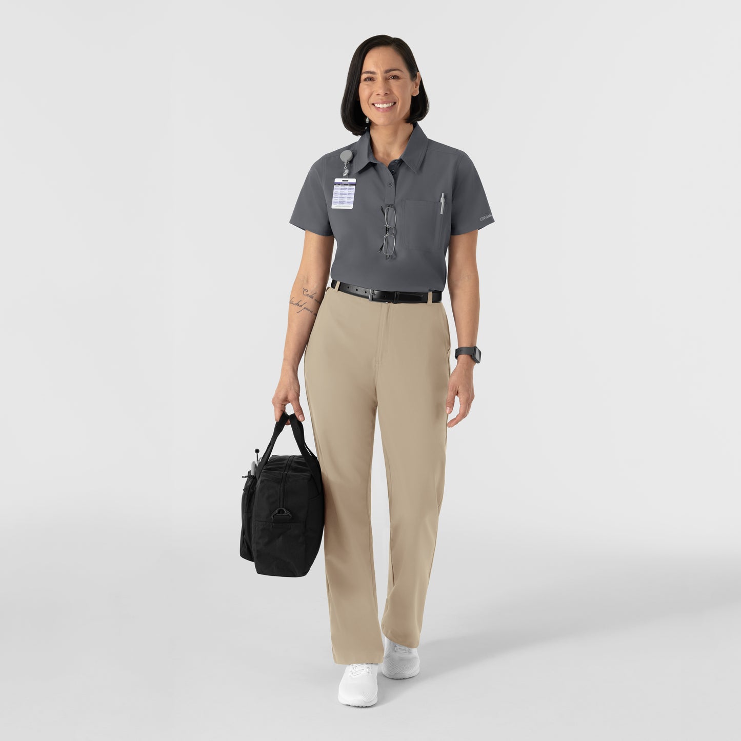 NURTUR 6480 Women's Polo Pewter