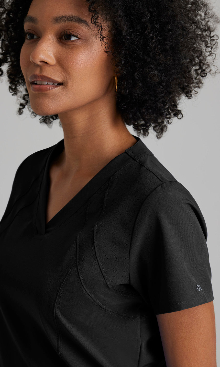 Barco One 5105 Racer Scrub Top Black