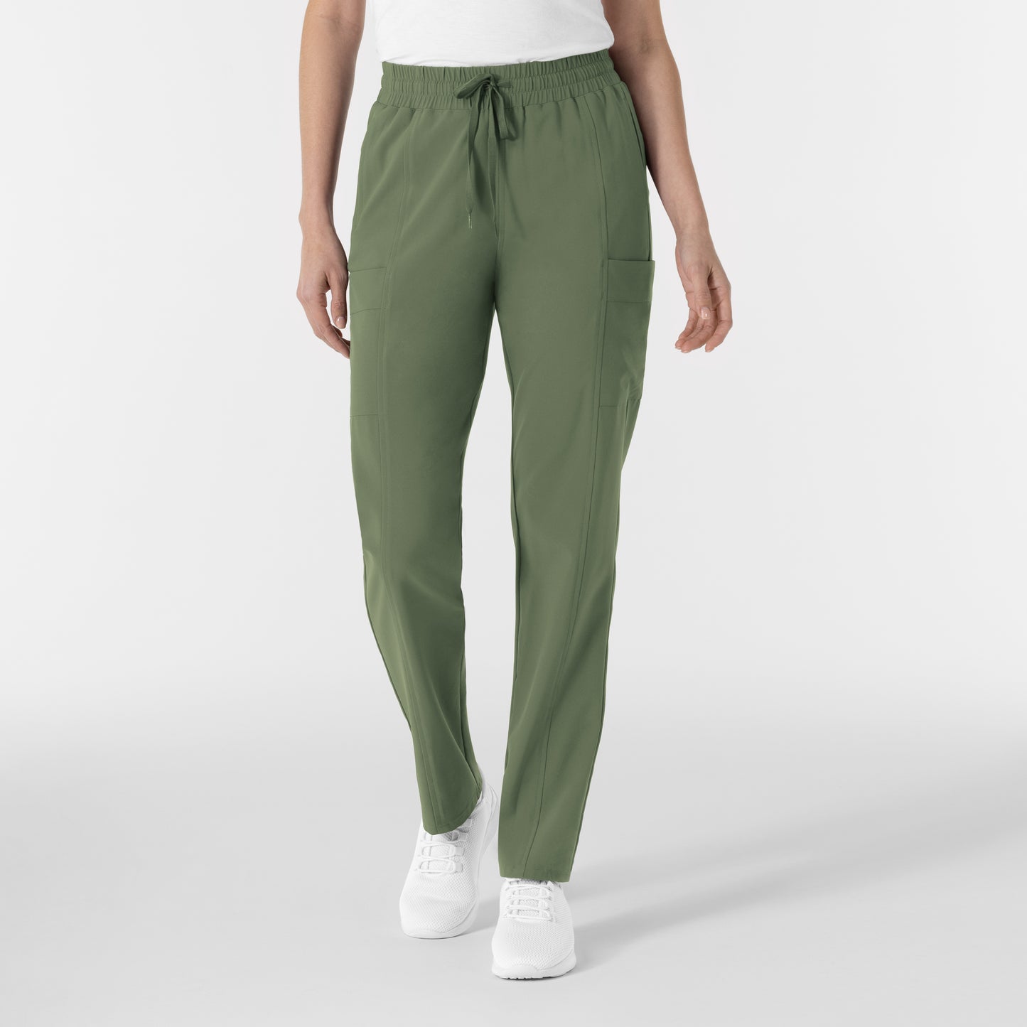 RENEW 5254 Women’s High Waist Tapered Scrub Pants Olive