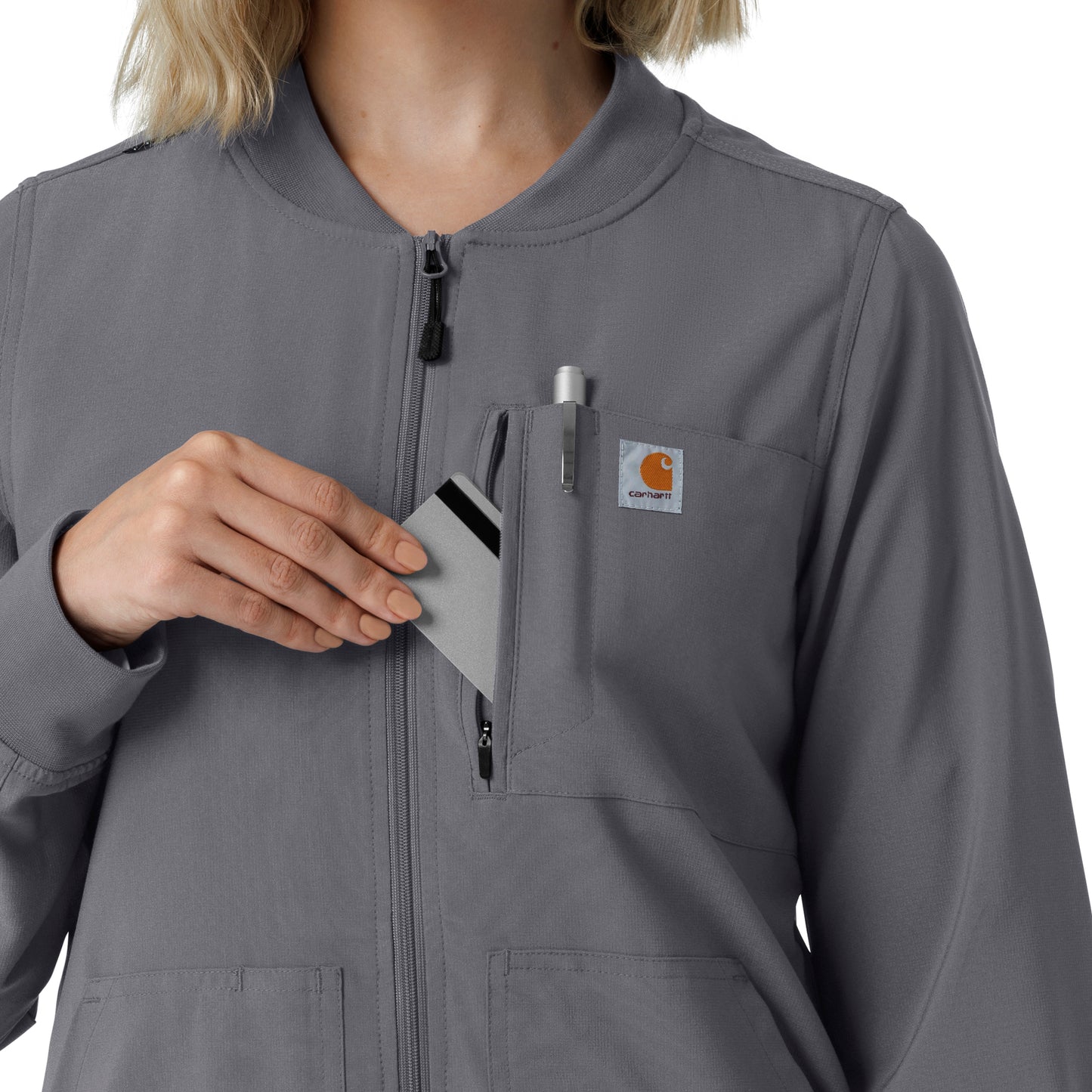 Force Cross-Flex C82410 Women's Lightweight Scrub Jacket Pewter