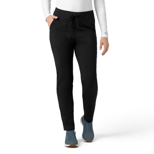 Force Cross-Flex C53390 Knit Women's Modern Scrub Pants Black