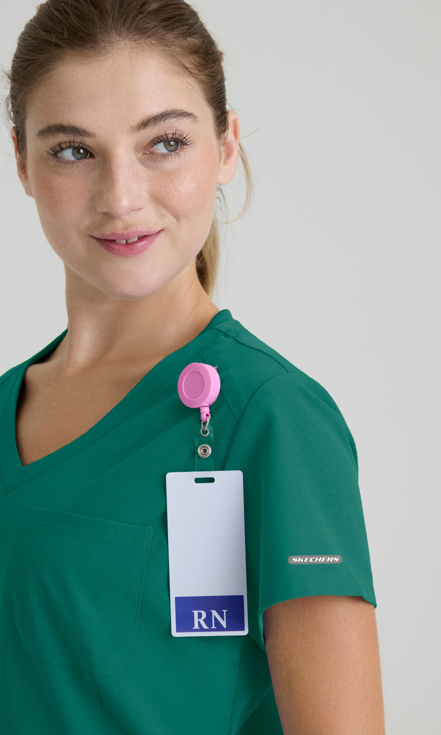 Skechers SKT147 Dignity Scrub Top Hunter Green