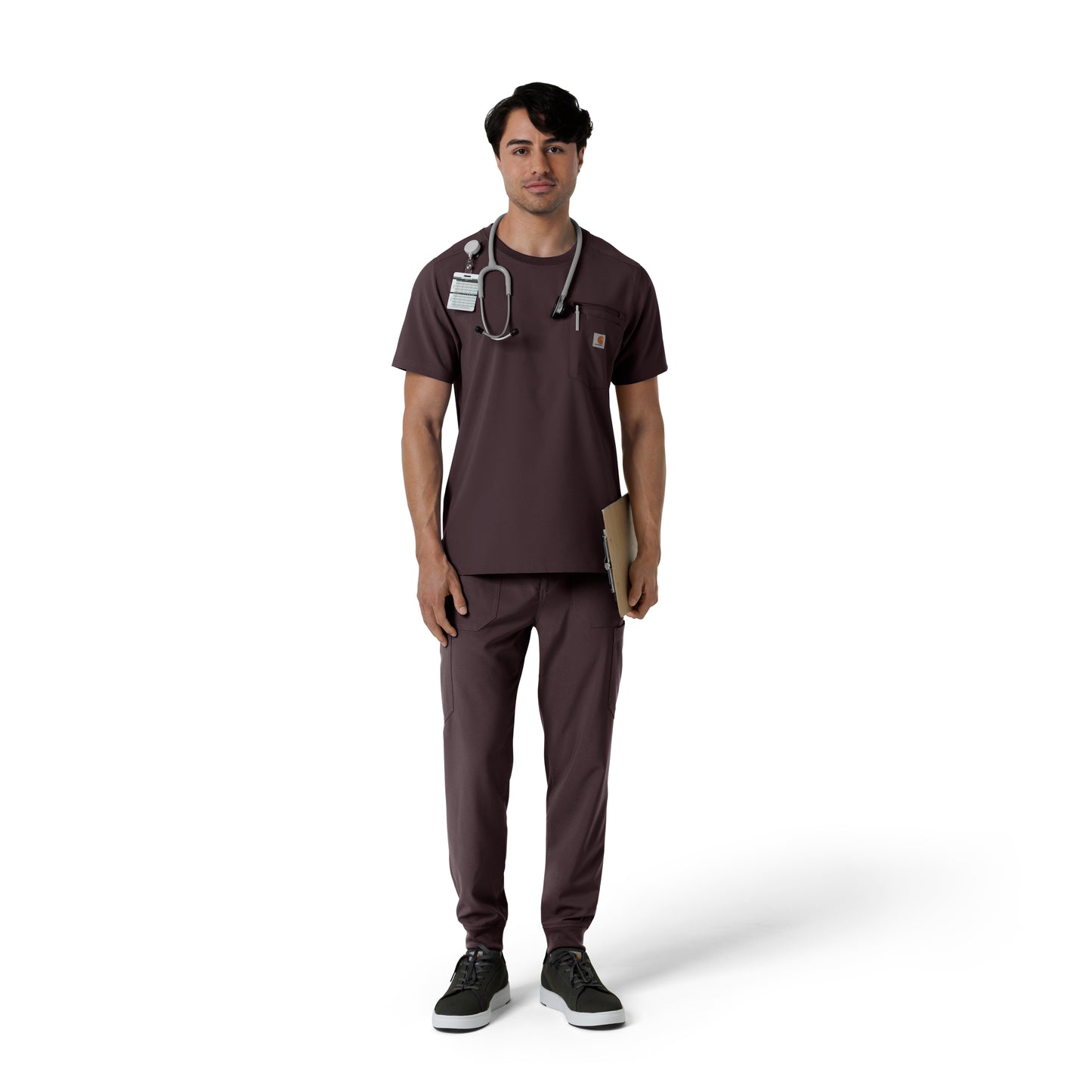 Force Cross-Flex C16510 Men's Crew Neck Scrub Top Dark Sepia