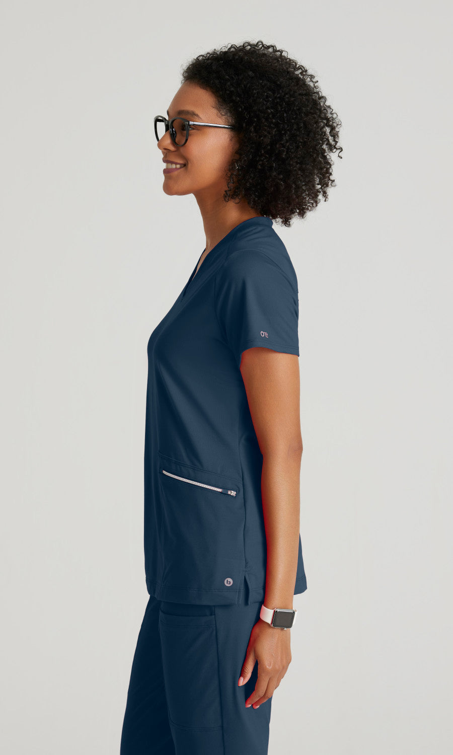 Barco One Performance Knits BOT209 Victory Knit Scrub Top Steel