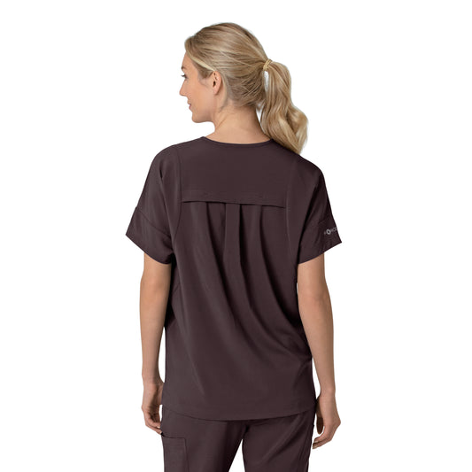 Force Cross-Flex C13110 Women's Oversized V-Neck Scrub Top Dark Sepia