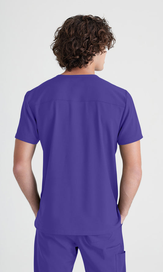 Grey's Anatomy Evolve GSST179 Journey Scrub Top New Grape