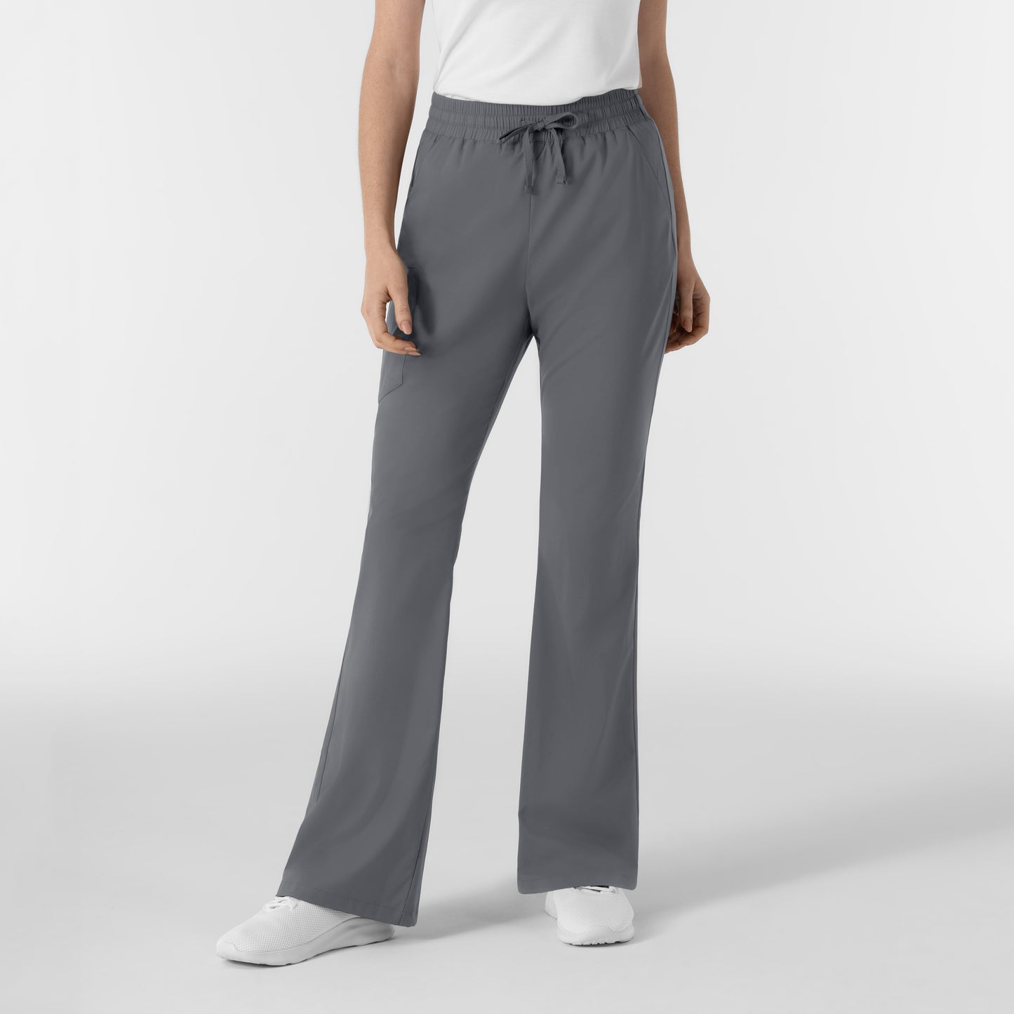 Boundless 5551 Women's Flare Leg Scrub Pants Pewter