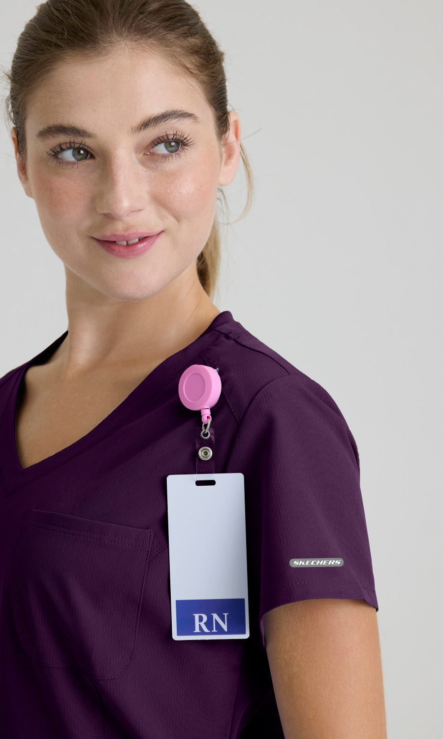 Skechers SKT147 Dignity Scrub Top Eggplant