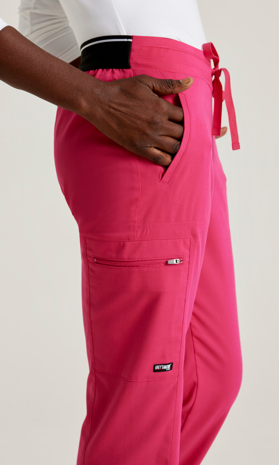 Grey's Anatomy Stretch GRSP500 Kim Scrub Pants Vibrance Pink