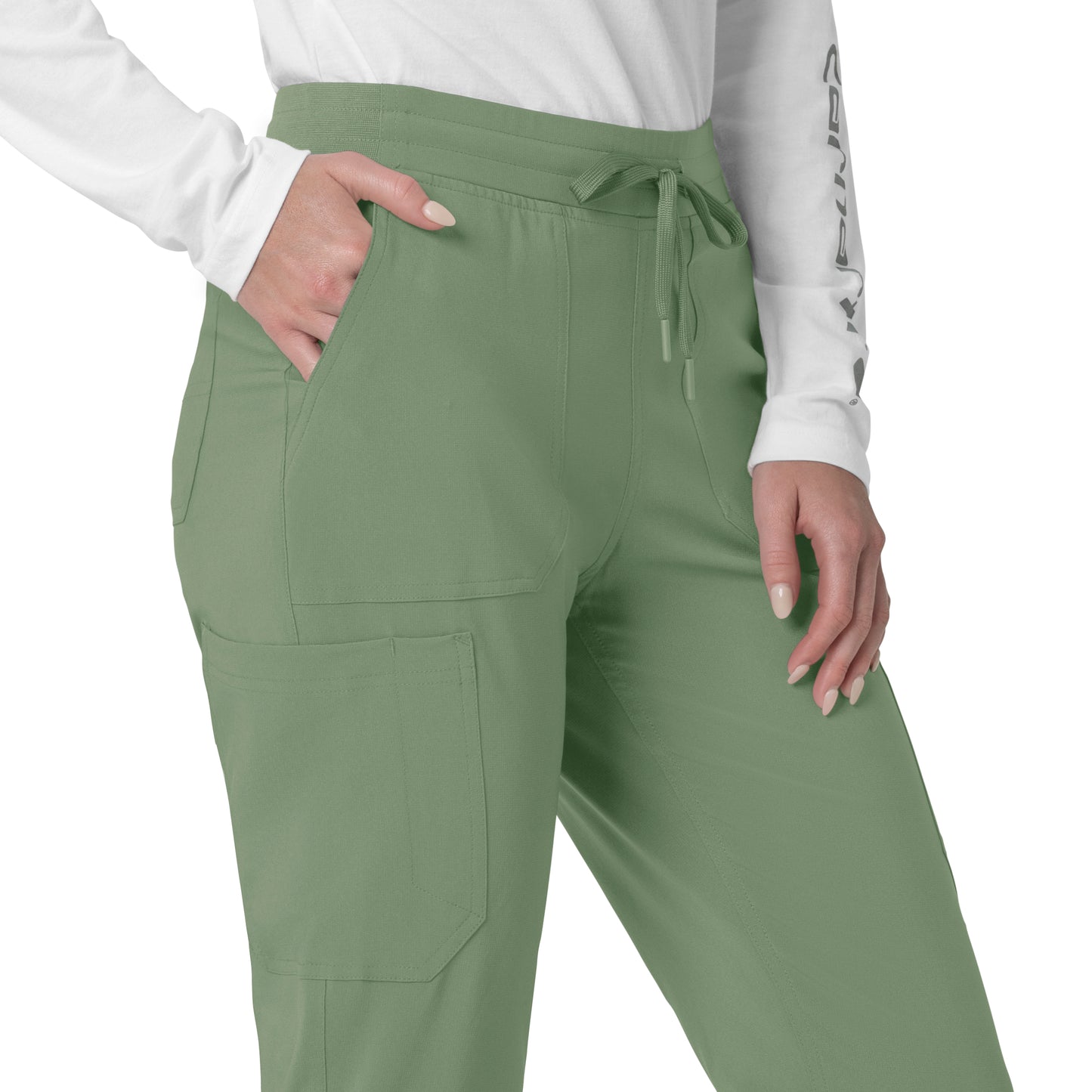 Force Cross-Flex C53110 Women's Cargo Jogger Scrub Pants Green Slate