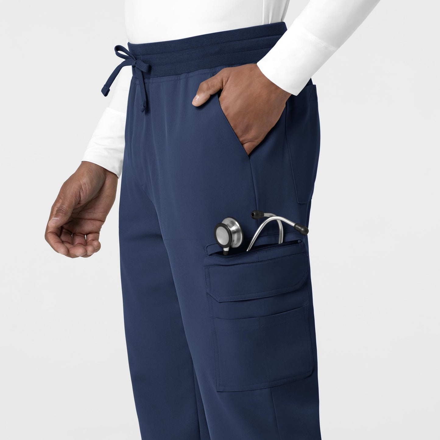 Thrive 5622 Men's Utility Jogger Scrub Pants Navy Model Image Alternate | Wink