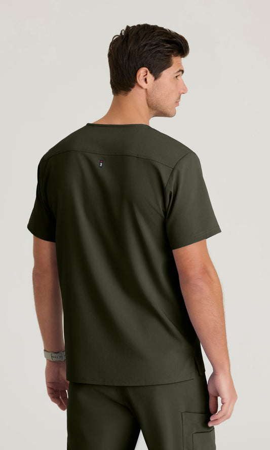 Grey's Anatomy Stretch GRST079 Murphy Scrub Top Olive