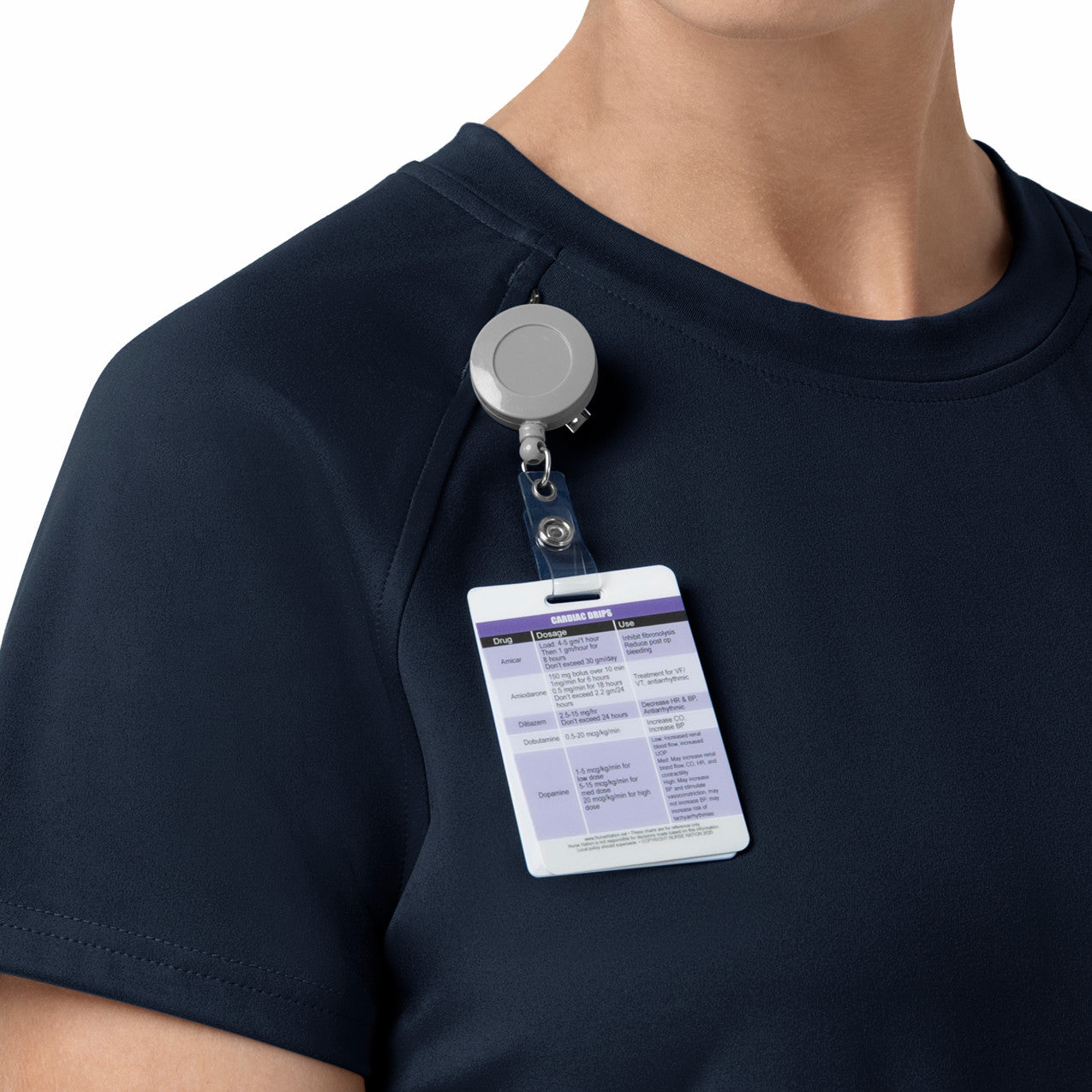 Force Cross-Flex Knit C13290 Women's Crew Neck Scrub Top Navy