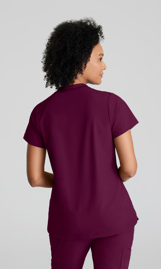 Barco One BOT216 Flux Scrub Top Wine