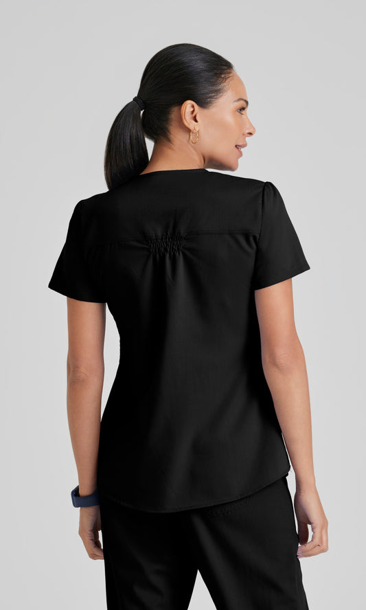 Grey's Anatomy 71166 Aubrey Scrub Top Black