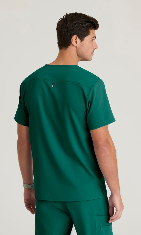 Grey's Anatomy Stretch GRST079 Murphy Scrub Top Hunter Green